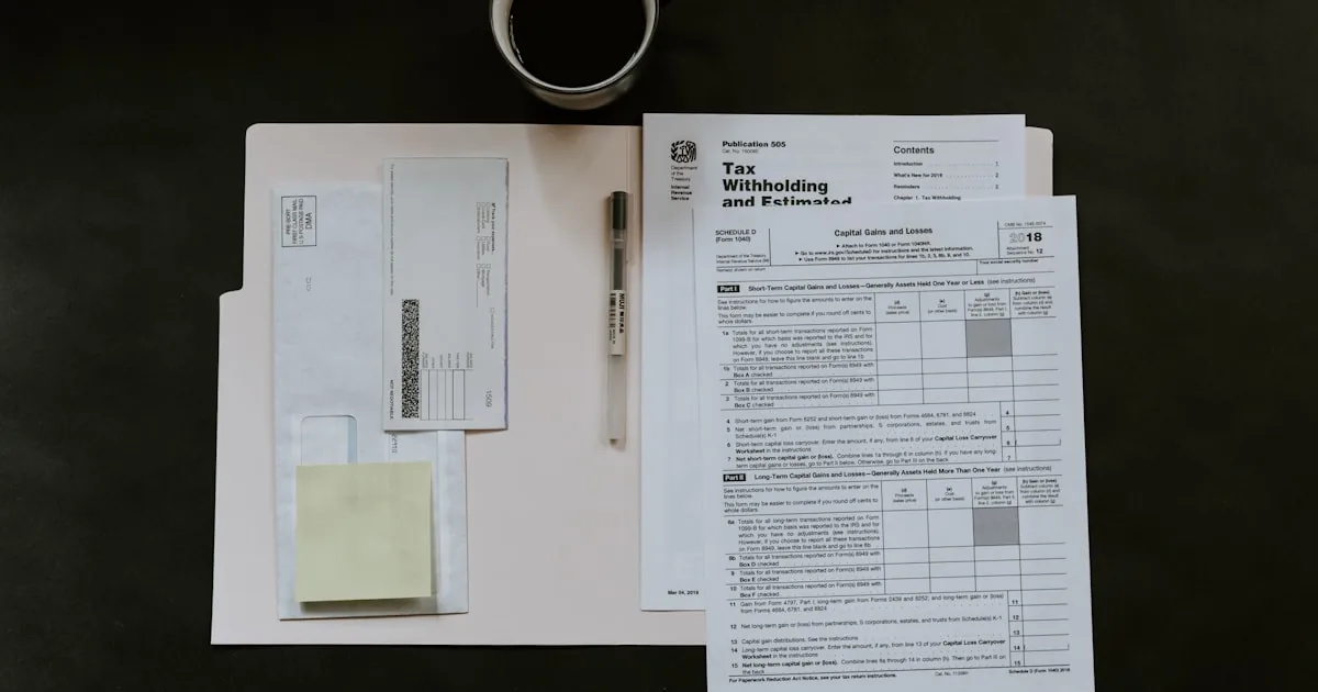 Federal registration forms on a desk